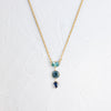 Rise Necklace in Ocean (14k Yellow Gold)