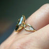 Divination Ring, Lab-Grown Deep Green Diamond