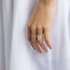 Poppy Seed Ring, Pear Cut