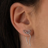 Zoom in on Diamond Bow Earrings - In Stock