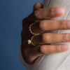 Hemisphere Ring, Cushion Cut