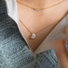 Zoom in on To A Flame Necklace, Pear Cut (14k Yellow Gold)