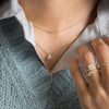 Zoom in on To A Flame Necklace, Pear Cut (14k Yellow Gold)