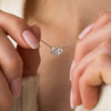 To A Flame Necklace, Oval Cut (14k Yellow Gold)