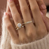 Zoom in on Distance Ring, Cushion Cut (14k Yellow Gold)