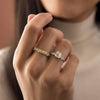 Zoom in on On The Horizon Ring, Asscher Cut