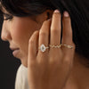 Zoom in on On The Horizon Ring, Pear Cut