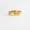 Double Sideline Band, 6mm, Size 9 - In Stock (14k Yellow Gold)