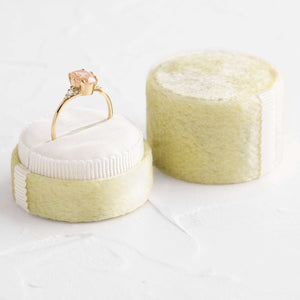 Velvet Ring Box - Lemon