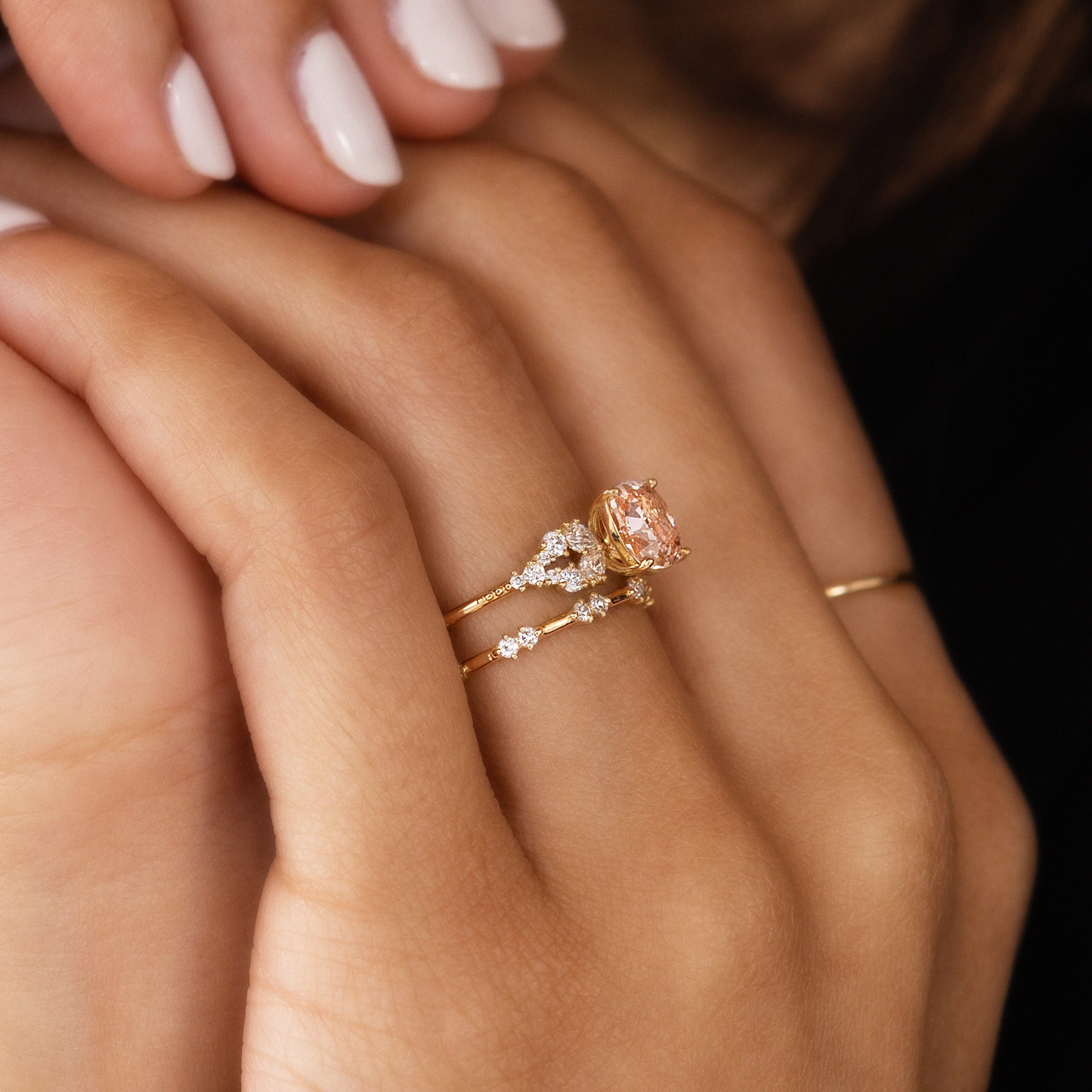 My Engagement Ring - White diamond from Adiamor, Pink diamonds from Ouros :  r/labdiamond