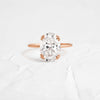Zoom in on Nestled Ring, Oval Cut (14k Rose Gold)