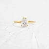 Product photo of 14k Yellow Gold 1ct. Pear-cut Solitaire Diamond Filament Engagement Ring featuring four double-prongs