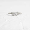 Zoom in on Product photo of Platinum 0.7ct. Asscher-cut diamond Snowdrift Engagement Ring featuring accent diamonds