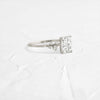 Zoom in on Product photo of Platinum 1ct. Radiant-cut diamond Snowdrift Engagement Ring featuring accent diamonds