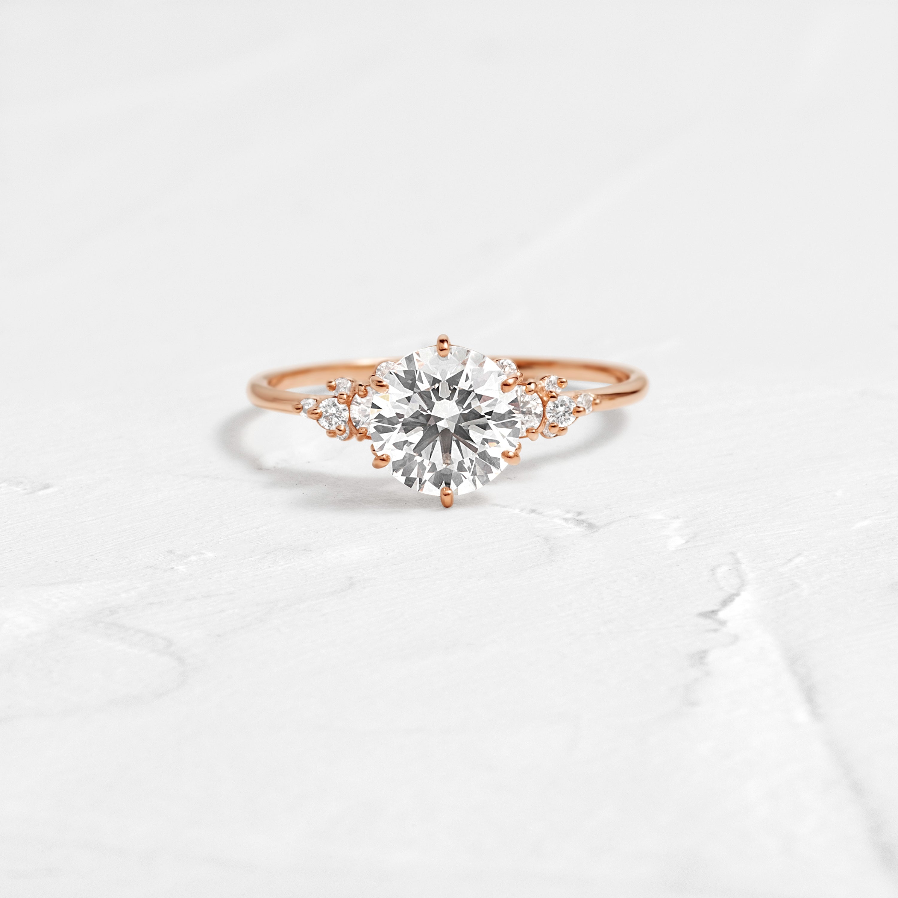 Blossom Ring, Round Cut | Handcrafted Engagement Ring | Melanie Casey