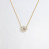 Threaded Necklace with Halo, 0.7ct. Champagne Diamond - Edition 1 - OOS (14k Yellow Gold)