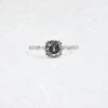 Distance Ring, 1.5ct. Dark Gray Diamond - OOS (14k White Gold)