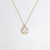 Product photo of Unique Bezel set Necklace 14k Yellow Gold 0.49ct. Rose-cut diamond Reminisce Necklace with hidden diamonds