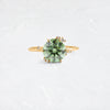 To A Flame Ring, 1.91ct. Green Diamond - OOS (14k Yellow Gold)