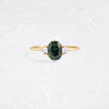 Duet Ring, 1.36ct. Green Australian Sapphire - OOS (14k Yellow Gold)