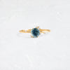 To A Flame Ring, 0.91ct. Blue Montana Sapphire - OOS (14k Yellow Gold)