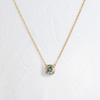 Threaded Necklace, 0.88ct. Green Sapphire - OOS (14k Yellow Gold)