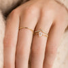 Zoom in on Hillside Ring, Pear Cut