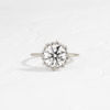Zoom in on Sapling Ring, Round Cut (14k White Gold)