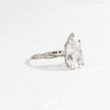 Zoom in on Hillside Ring, Pear Cut (14k White Gold)