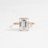 Zoom in on Hillside Ring, Emerald Cut ( 14k Rose Gold)