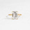 Hillside Ring, Emerald Cut (14k Yellow Gold)