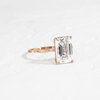 Zoom in on Hillside Ring, Emerald Cut ( 14k Rose Gold)