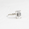 Zoom in on Hillside Ring, Emerald Cut (14k White Gold)