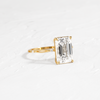 Zoom in on Hillside Ring, Emerald Cut (14k Yellow Gold)