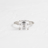 Zoom in on Trestle Ring, Asscher Cut (14k White Gold)