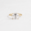 Zoom in on Trestle Ring, Asscher Cut (14k Yellow Gold)