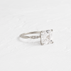 Zoom in on Trestle Ring, Asscher Cut (14k White Gold)
