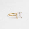 Zoom in on Trestle Ring, Asscher Cut (14k Yellow Gold)