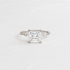 Zoom in on Trestle Ring, Princess Cut (14k White Gold)