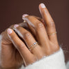 Zoom in on Scattered Distance Band, Purple Marquise Sapphire