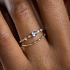 Zoom in on Scattered Distance Band, Purple Marquise Sapphire