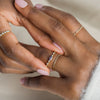 Zoom in on Scattered Distance Band, Purple Marquise Sapphire