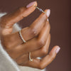 Zoom in on Scattered Distance Band, Purple Marquise Sapphire