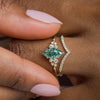 Snowdrift Ring, 1.05ct. Lab-Grown Blue-Green Diamond