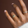 Zoom in on Poppy Seed Ring, 1.5ct. Lab-Grown Green Diamond