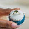 Zoom in on Poppy Seed Ring, 1.5ct. Lab-Grown Green Diamond