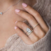 Zoom in on To A Flame Ring, 4.25ct. Lab-Grown Emerald Cut