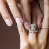 Zoom in on To A Flame Ring, 4.25ct. Lab-Grown Emerald Cut