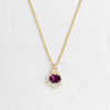 Fading Daylight Necklace in Garnet (14k Yellow Gold)