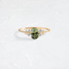 Snowdrift Ring, 1.03ct. Green Montana Sapphire - OOS (14k Yellow Gold)